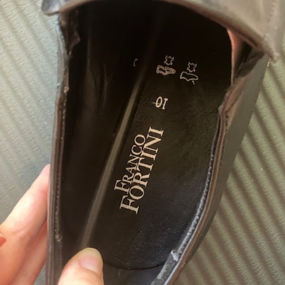 Franco Fortini Mens Black Dress Shoes size 10 - Picture 2 of 7